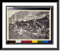 Historic Framed Print, Un Groupe de boutiques de fruits secs et l&eacute;gumes pr&egrave;s de Bab-Segma,  17-7/8" x 21-7/8"