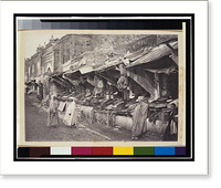 Historic Framed Print, Un Groupe de boutiques de fruits secs et l&eacute;gumes pr&egrave;s de Bab-Segma,  17-7/8" x 21-7/8"