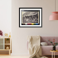 Historic Framed Print, Un Groupe de boutiques de fruits secs et l&eacute;gumes pr&egrave;s de Bab-Segma,  17-7/8" x 21-7/8"