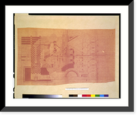 Historic Framed Print, [Hotel (Imperial Hotel"),  Tokyo,  Japan. Carved stone and polychrome mural for the parlor northern fireplace]" - 2,  17-7/8" x 21-7/8"
