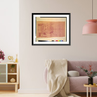 Historic Framed Print, [Hotel (Imperial Hotel"),  Tokyo,  Japan. Carved stone and polychrome mural for the parlor northern fireplace]" - 2,  17-7/8" x 21-7/8"