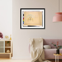 Historic Framed Print, Architectural drawing for a shop (Sun,  Moon,  and Stars") for Walter V. Davidson,  Davidson Markets" - 2,  17-7/8" x 21-7/8"