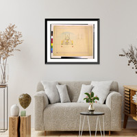 Historic Framed Print, Architectural drawing for a shop (Sun,  Moon,  and Stars") for Walter V. Davidson,  Davidson Markets" - 2,  17-7/8" x 21-7/8"