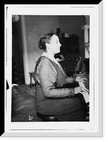 Historic Framed Print, Melanie Kurt, at piano,  17-7/8" x 21-7/8"
