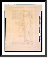 Historic Framed Print, Graphic design drawing for a poster for an exhibition of prints by Hashiguchi Goyo for the Ukiyo-e Society of Japan at Takashimaya, Kyobashi, Tokyo - 2,  17-7/8" x 21-7/8"