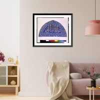 Historic Framed Print, Ornament topping one of the windows of the lobby of the Conqueror's Mosque This is one of the ornaments that survived the great earthquake which destroyed the Mosque in 1766.Mill&icirc; Egitim Basimevi.,  17-7/8" x 21-7/8"