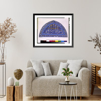 Historic Framed Print, Ornament topping one of the windows of the lobby of the Conqueror's Mosque This is one of the ornaments that survived the great earthquake which destroyed the Mosque in 1766.Mill&icirc; Egitim Basimevi.,  17-7/8" x 21-7/8"