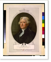 Historic Framed Print, Th. Jefferson 1713-1826.from the original portrait by Gilbert Stuart in possession of Bowdin College-Brunswick, Maine. - 2,  17-7/8" x 21-7/8"