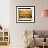 Historic Framed Print, New Orleans from the lower cotton press 1852.J.W. Hill & Smith, del. ; drawn on stone by D.W. Moody. - 2,  17-7/8" x 21-7/8"