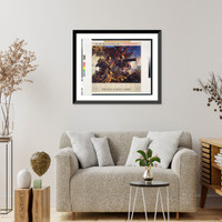 Historic Framed Print, Courage Infantry. United States Army. In the face of obstacles.Schlaikjer.,  17-7/8" x 21-7/8"