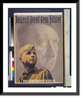 Historic Framed Print, Jugend dient dem F&uuml;hrer. Alle Zehnj&auml;hrigen in die HJ.HN.,  17-7/8" x 21-7/8"