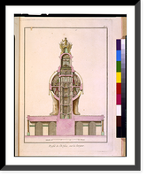 Historic Framed Print, Profil de l'Edifice sur la largeur,  17-7/8" x 21-7/8"