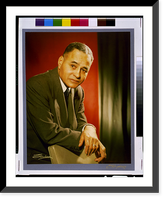 Historic Framed Print, [Ralph Bunche, half-length portrait, standing, facing right, arms on back of chair].Schonbrunn. - 2,  17-7/8" x 21-7/8"