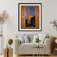 Historic Framed Print, Chicago Temple by Chicago Rapid Transit.Navigato.,  17-7/8" x 21-7/8"