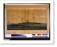 Historic Framed Print, United States iron-clad screw ram Dunderberg". Designed and constructed by Wm. H. Webb.sketched and drawn on stone by Parsons ; lithographed and published by Endicott & Co.,  New York." - 2,  17-7/8" x 21-7/8"