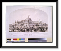 Historic Framed Print, New York Crystal Palace for the exhibition of the industry of all nations.designed by Carstensen & Gildemeister, N.Y. ; lithography of Nagel & Weing&auml;rtner, N.Y.; figures by Doepler. - 2,  17-7/8" x 21-7/8"