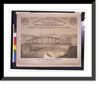 Historic Framed Print, Wrought Iron Bridge Co., Canton, Ohio View of wrought iron bridge.W.J. Morgan & Co. lith., Cleveland, O. - 2,  17-7/8" x 21-7/8"