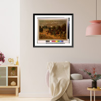 Historic Framed Print, Battle of Chattanooga.Thulstrup ; Fac-simile print by L. Prang & Co.,  17-7/8" x 21-7/8"