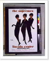 Historic Framed Print, The Supremes - Lincoln Center - Philharmonic Hall, Friday, October 15, 1965, 8:30 PM.Eula.,  17-7/8" x 21-7/8"