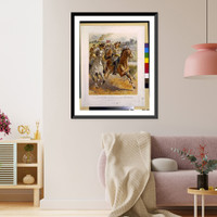 Historic Framed Print, Gen. J.E.B. Stuart's raid around McClellan, June 1862.H.A. Ogden. - 2,  17-7/8" x 21-7/8"