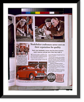 Historic Framed Print, [Studebaker automobiles advertisement showing a 1941 Studebaker],  17-7/8" x 21-7/8"