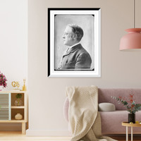 Historic Framed Print, C.W. Eliot, profile portrait,  17-7/8" x 21-7/8"