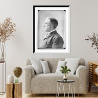 Historic Framed Print, C.W. Eliot, profile portrait,  17-7/8" x 21-7/8"