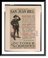 Historic Framed Print, The Battle of San Juan Hill [by] Richard Harding Davis. October Scribner's.Christy. - 2,  17-7/8" x 21-7/8"