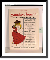 Historic Framed Print, New York Sunday Journal. 32 pages for 3 cents. Uncle Sam's fatal folly..Brill. - 2,  17-7/8" x 21-7/8"