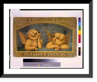 Historic Framed Print, Fairbank's cherubs. Presented with the compliments of N.K. Fairbank & Co., lard refiners, Chicago & St. Louis - 3,  17-7/8" x 21-7/8"