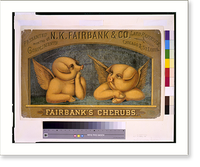 Historic Framed Print, Fairbank's cherubs. Presented with the compliments of N.K. Fairbank & Co., lard refiners, Chicago & St. Louis - 3,  17-7/8" x 21-7/8"