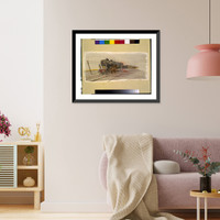 Historic Framed Print, [A Locomotive].R. Loewy. - 2,  17-7/8" x 21-7/8"