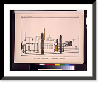 Historic Framed Print, Maisons ouvri&egrave;res - workmen's houses.RMS.,  17-7/8" x 21-7/8"