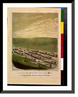 Historic Framed Print, Caravan of emigrants for California (Crossing the great American desert in Nebraska) - 2,  17-7/8" x 21-7/8"