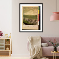 Historic Framed Print, Caravan of emigrants for California (Crossing the great American desert in Nebraska) - 2,  17-7/8" x 21-7/8"