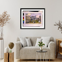 Historic Framed Print, Storming of Independence Hill at the Battle of Monterey.Kelloggs & Thayer, N.Y. ; E.B. & E.C. Kellogg, Hartford, Conn. ; D. Needham, Buffalo. - 2,  17-7/8" x 21-7/8"