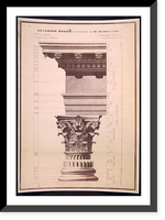 Historic Framed Print, [United States Capitol (Washington, D.C.). Extension. Exterior order].Capt. M.C. Meigs, U.S. engineer in charge ; Tho. U. Walter, architect, Washington, D.C., 1854. - 2,  17-7/8" x 21-7/8"
