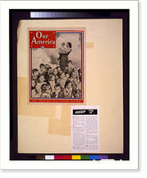 Historic Framed Print, Our America. That these may face a future unafraid"",  17-7/8" x 21-7/8"