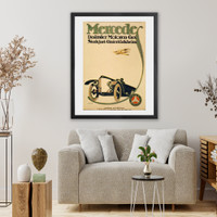 Historic Framed Print, Mercedes. Daimler-motoren-ges. Stuttgart-untert&uuml;rkheim.Klusmeyer.,  17-7/8" x 21-7/8"