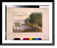 Historic Framed Print, Troops fording Lake Ocklawaha - 2,  17-7/8" x 21-7/8"
