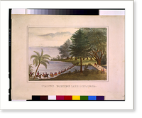 Historic Framed Print, Troops fording Lake Ocklawaha - 2,  17-7/8" x 21-7/8"