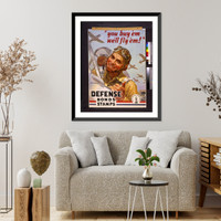Historic Framed Print, You buy 'em, we'll fly 'em!. Defense bonds, stamps.Wilkinsons.,  17-7/8" x 21-7/8"
