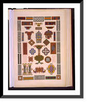 Historic Framed Print, [Borders of interlaced ribbon patterns, copied from Anglo-Saxon and Irish MSS, in the British Museum, the Bodleian Library, Oxford, and the libraries of St. Gall and Trinity College, Dublin],  17-7/8" x 21-7/8"