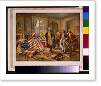 Historic Framed Print, The Birth of Old Glory.from painting by Moran. - 2,  17-7/8" x 21-7/8"