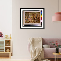 Historic Framed Print, The Birth of Old Glory.from painting by Moran. - 2,  17-7/8" x 21-7/8"