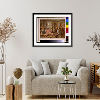 Historic Framed Print, The Birth of Old Glory.from painting by Moran. - 2,  17-7/8" x 21-7/8"