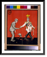 Historic Framed Print, [Cartoon showing German Emperor Wilhelm II tossing coins into hand of Woodrow Wilson],  17-7/8" x 21-7/8"