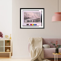 Historic Framed Print, Landing of the American forces under Genl. Scott, at Vera Cruz, March 9th, 1847 - 3,  17-7/8" x 21-7/8"