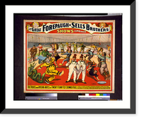 Historic Framed Print, The Great Forepaugh & Sells Brothers shows combined. The frolics and amusing antics of twenty funny felt-crowned fools.. - 2,  17-7/8" x 21-7/8"