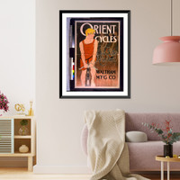 Historic Framed Print, Orient cycles lead the leaders. Waltham M'f'g' Co..Edward Penfield.,  17-7/8" x 21-7/8"